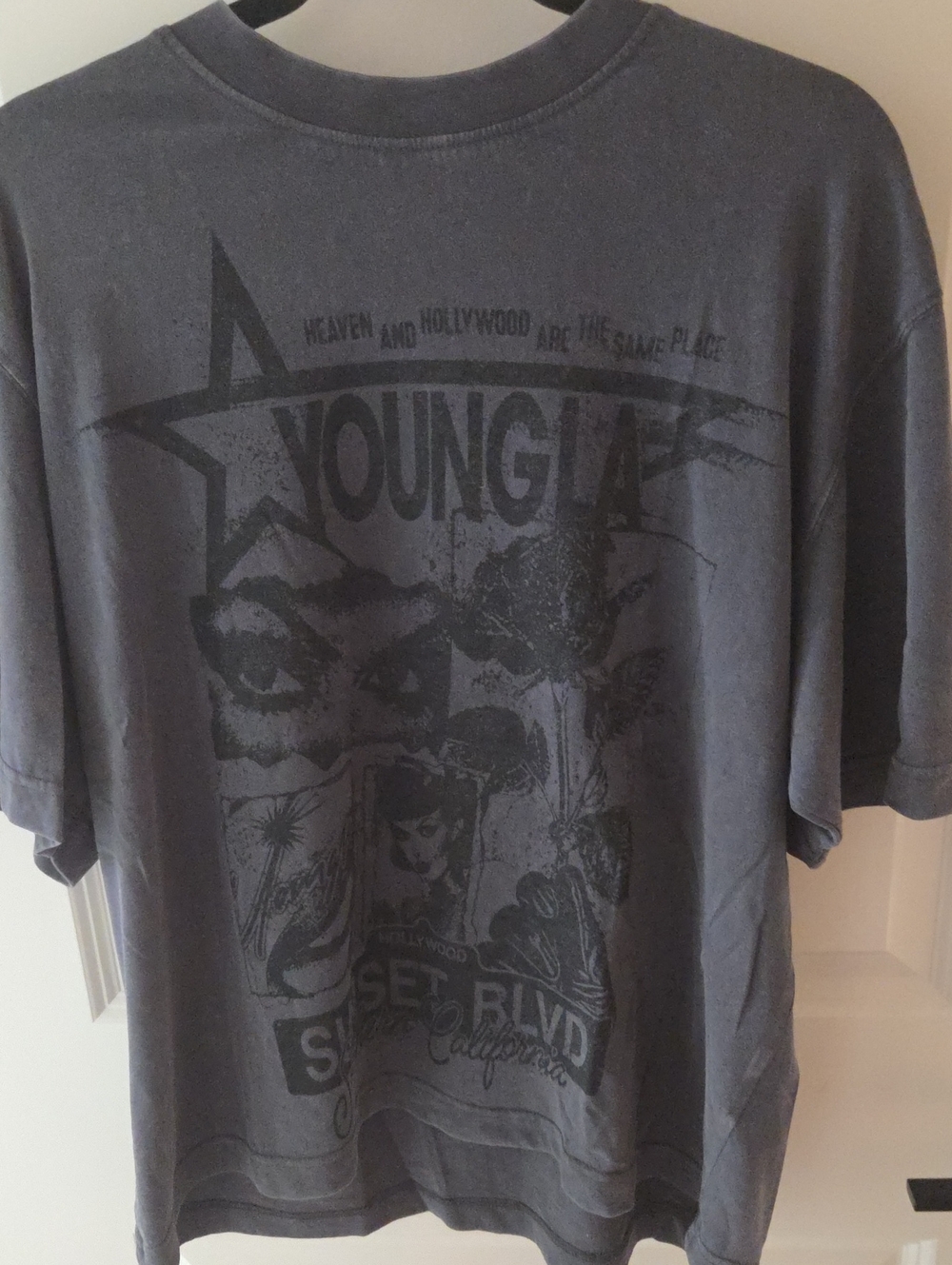 YoungLA Charcoal Gray Graphic Kids Short Sleeve Tee